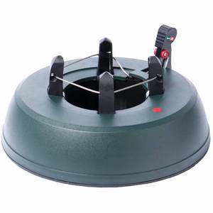 lot 60049 image: Christmas Tree Stand for Trees up to 7.3 ft Easy Foot Pedal Operation, Built-in Water Reservoir & Level Indicator Green