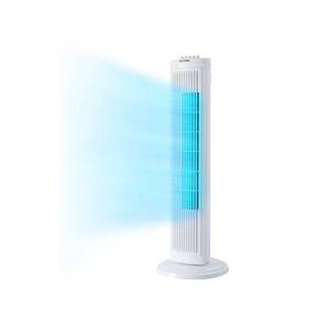 lot 60054 image: PELONIS 30 Inch Oscillating Tower Fan with 3 Speed Settings and Auto-off Timer, Standing Fan PFT28A2BWW, White Powers On