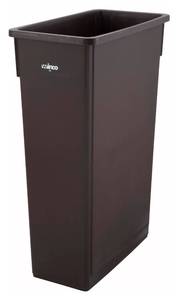lot 63159 image: Winco Slender Trash Can, 23-Gallon, Brown