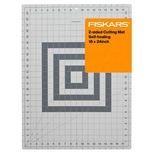 lot 61016 image: Fiskars Self Healing Cutting Mat for Quilting, Arts and Crafts, 18 x 24 Grid, Sewing Mat, Craft Cutting Board, Sewing Supplies and Quilting Tools - Retail $104