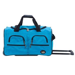 lot 61025 image: Rockland Rolling Duffel Bag, TURQUOISE, 22