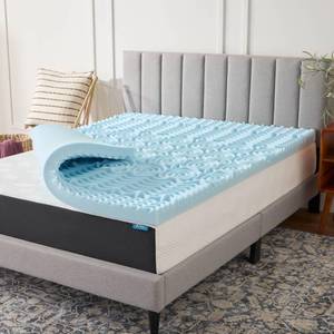 lot 62010 image: LUCID 3 Inch Gel Memory Foam Mattress Topper, Full size 5 Zones Cooling Gel Infusion CertiPur Certified Foam