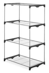 lot 62026 image: Whitmor 4 Tier Shelf Tower - Closet Storage Organizer