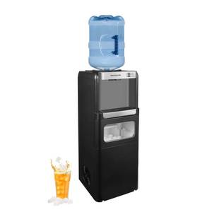 lot 62043 image: Frigidaire 3-in-1 Ice & Water Machine Hot or Cold Top-Load Water Cooler Dispenser for 5 Gal Bottle Built-in Bullet Ice Maker Compact, Black
