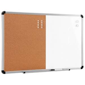 lot 63009 image: Amazon Basics Magnetic Dry Erase Whiteboard & Cork Board Combo, Wall Mounted for Home, Office and Classroom, Aluminum Frame, 36 x 24, WhiteYellow