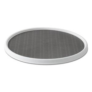 lot 63011 image: Copco 18-Inch Lazy Susan Turntable Organizer, Non-Skid Pantry or Cabinet Spinner for Spices, Condiments, and Bottles, Durable White Gray Design -