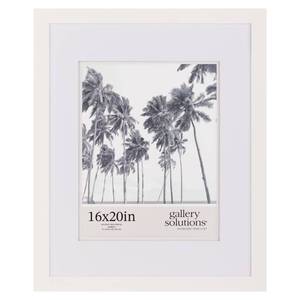 lot 63177 image: Gallery Solutions - 16x20 Wall MountTabletop Picture Frame - Double Mat - Matted to 11x14 -White - Versatile Display Option for Your Cherished Memories - Rectangular Tabletop - White Poster Frame