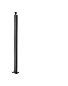 lot 16004 image: VEVOR Level Drilled Cable Railing Post, 10 Holes, 36x2x2 Inches Stainless Steel Cable Railing System Kit for Indoor Outdoor Deck Balcony, 1 Pack, Black, Product ID 1JZLGZXHS9148RVYS001V0