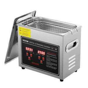 lot 17018 image: VEVOR Ultrasonic Cleaning Machine with Digital Timer & Heater, Professional Jewelry Cleaner, Stainless Steel Heated Cleaning Machine for Glasses Watch Rings Small Parts Circuit Board (3L)