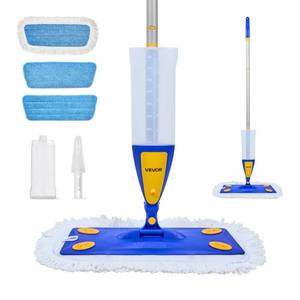 lot 13049 image: VEVOR Spray Mop, with 3 Washable Pads for Dry and Wet Floor Cleaning and a 27oz Refillable Water Tank, Microfiber Dust Wet Mop & Twisted Cotton Dry Mop, Commercial Home Use for TilesVinylWood Floor