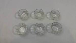 lot 101 image: Crystal Salt Cellars Set of 6