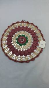 lot 144 image: Handmade Floral Crochet Doily