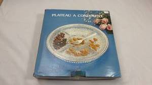 lot 178 image: Crystal Cut Glass Serving Platter with Silver Rim