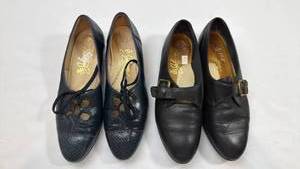 lot 50 image: Black Leather Shoes
