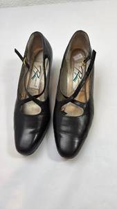 Black Leather Mary Jane Shoes