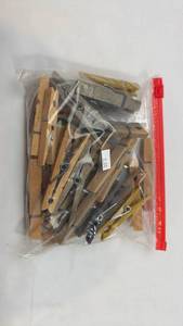 lot 64 image: Wooden Clothespins Bundle