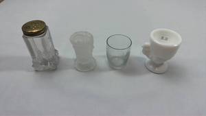 lot 84 image: Glass & Ceramic Collection - Salt Shaker, Bust, Shot Glass & Egg Cup