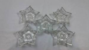 lot 203 image: Star Shaped Glass Candle Holders - Set of 5