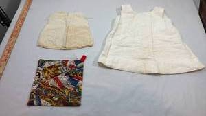 lot 244 image: 1950s Route 66 Potholder and Cotton Baby Dress Set