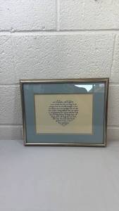lot 246 image: Framed First Corinthians Bible Quote