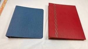 lot 257 image: Hardcover Photo Album Set - Blue and Red