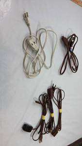 lot 279 image: Extension Power Cord Set - Brown and White