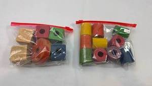 lot 289 image: Wooden Threading Beads Set