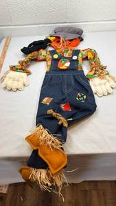 lot 296 image: Decorative Scarecrow Doll with Denim Overalls