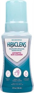lot 27654 image: Hibiclens, Antimicrobial and Antiseptic Soap and Skin Cleanser, 8 oz with Foaming Pump, 3 Pack