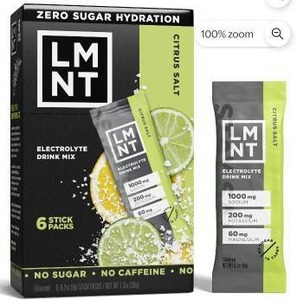 lot 27691 image: LMNT Zero Sugar Electrolyte Drink Mix, Citrus, 2 Pack