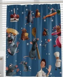 lot 27721 image: Disney Ratatouille Movie Shower Curtain