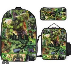 lot 27729 image: Marvel Hulk 3-Piece School Set