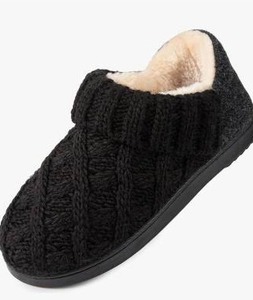 lot 27772 image: LongBay Womens Warm Bootie Slippers, Navy Blue, 7-8