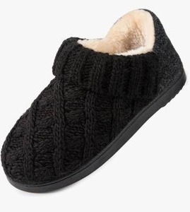 lot 27796 image: LongBay Womens Warm Bootie Slippers, Navy Blue, 7-8