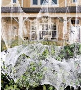 lot 27807 image: Halloween Spider Web Decoration Set with 150 Spiders, Lot of 2