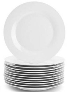 lot 27813 image: Bia Corden Bleu Dessert Plates, White, 8 Pack