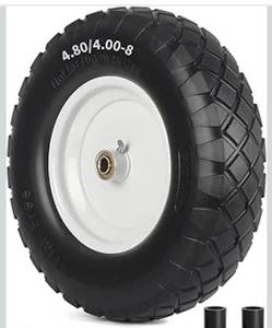 lot 6117 image: 4.804.00-8 Wheelbarrow Tire, 16 Flat-Free Solid Tire and Wheel,