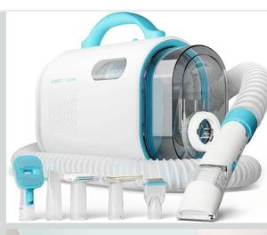 lot 6155 image: Uproot Clean Pet Groomer Vacuum Kit 7 in 1 - Cat & Dog Grooming Kit