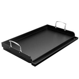 lot 6170 image: Cast Iron Griddle, Flat Top Griddle for Gas Grill with Nonstick Coating, 25 x 16 Grill Griddle Pan for Stove Top, FDA Tested Heavy Duty BBQ Grill Griddle for Blackstone Style