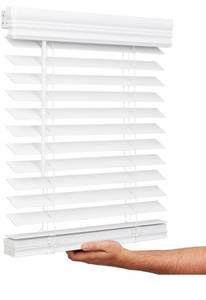 lot 6173 image: Lotus & Windoware Cordless, 2 Inch Faux Wood Blind, 33 Wide x 72 Long, Window Blinds, Blinds & Shades,