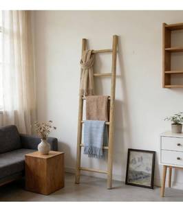 lot 6175 image: Wooden Blanket Ladder