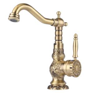 lot 6197 image: WEIJIANKANG Brass Kitchen Faucet Antique Single Handle Bathroom Faucet, Mixer Tap Bronze Multifunctional, 360 Degree Swivel Spout Bathroom Sink, Universal Splash Filter Lavatory Faucet