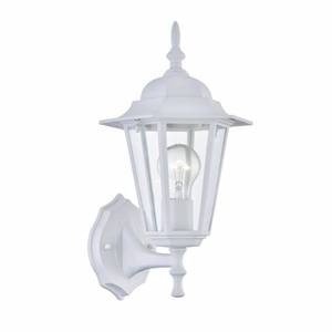 lot 6202 image: WISBEAM White Outdoor Wall Lantern, Outdoor Wall Sconce for House Porch Lighting Fixture, E26 Base 60W Max, Metal Housing Plus Glass, Wet Location Rated, ETL Qualified, Bulbs not Included
