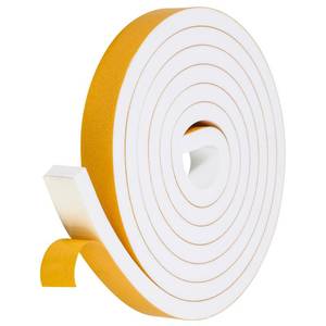 lot 6235 image: Weather Stripping Seal (1 Inch X 12 Inch) for Door Window,  Foam Tape, Soundproofing, Insulation Strip, Door Sealers for Door Frame- White