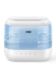 lot 6243 image: Dreo Humidifiers for Bedroom, 4L Top Fill for Large Room, 36H Runtime, 28 dB Quiet Supersized Cool Mist Air Humidifier for Baby Nursery, Plants, Indoor, Night Light, Easy to Clean & Fill, Blue