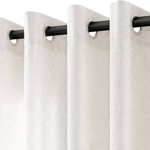 lot 6247 image: Natural Linen Curtains 84 inch Long for Living Room Grommet Privacy Sheer Curtains That Let Light in Farmhouse Aesthetic Bedroom Neutral Cream Window Curtain Drapes 84 Length 2 Panels Set Birch