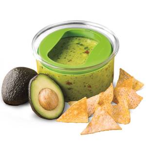 lot 6284 image: ProKeeper Fresh Guacamole Plastic Kitchen Storage Container with Airtight Lid (Green), for Guacamole and Food Storage