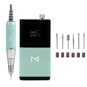 lot 6298 image: M - E-ZDrill Rechargeable Electric Nail Drill, 35k RPM, Smart Speed & Battery LCD, Portable Lightweight, ForwardReverse, Aluminum Metal, Acetone Resistant Nail Drill (Mermaid)