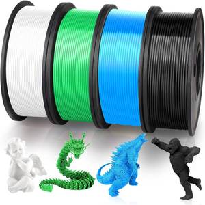 lot 6299 image: PLA 3D Printing Filament 1.75mm, 250g4 Spools, PLA Filament Bundle 4 Colors, 1Kg in Total, 3D Printer Filament Dimensional Accuracy - 0.02mm, No Clogging&ampBubble, Fit for Most FDM Printer
