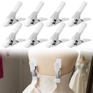 lot 6300 image: LemonRoad 8 Pack 4.17 Inch Dress Clips Clothing Clamps for Fitting Bridal Seamstress Mannequin Heavy Duty Fixed Clamp Wedding Photographer Fashion Designers Dress Makers Salespeople